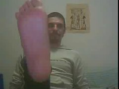 Straight guys feet on webcam #275