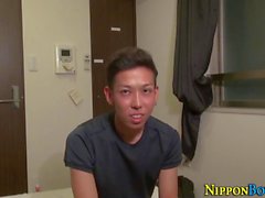 Asian twink toys his dick