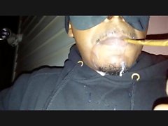 Smoking with Cum Facial