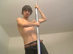 Straight lad Chad has just discovered the stripper pole and