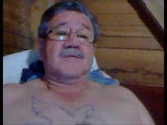 sexy horny grandpa wanking on webcam