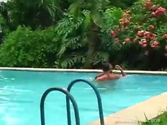 Pool Side Brazilian Sex Orgy