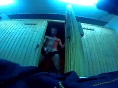 Str8 Daddy Risky Gym Sauna Jerk Off & Cum