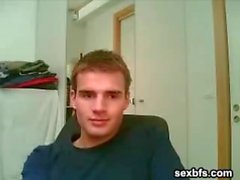Hard body young man masturbates on webcam