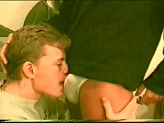 Blonde and latino try gay office sex