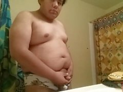 Tiny Dick Chubby Boy Loves To Show Off Before, Inside, And After Shower