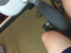 Pedaling my sweaty legs!