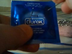 Condom with many holes