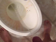 Close Up Of Uncut Cock Pissing