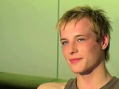 British twink does an interview and masturbates solo