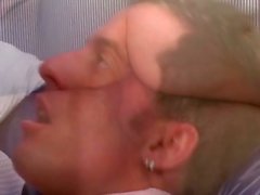 Steamy gay blowjob, ball licking and cumshot in one scene