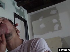 LatinLeche - Cute Latino Sucks A Straight Guy Huge Cock