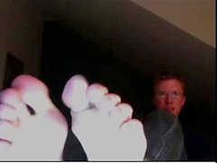 Straight guys feet on webcam #62