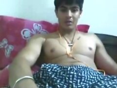 Hung Uncut Indian Guy Wanking on Cam