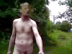 Nude in Public - Very long walk through the woods