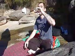 a beer at the beach