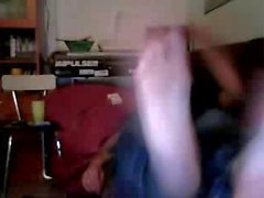 Straight guys feet on webcam #365
