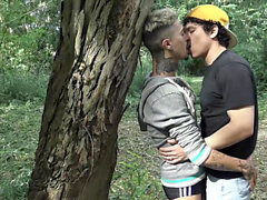 Tatted Stud Gets His Ass Fucked In A Hot Threesome