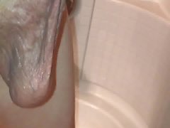 Huge cock and balls in shower pt.1