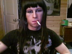 Ashley Valentine Black Hair Smoke and Jerk
