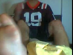 Straight guys feet on webcam #284