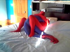 Red morph man humps spiderman and shoots though his suit