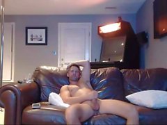 dad jerking on couch (webcam)