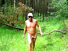 The woods I just love getting naked outdoors and cumming