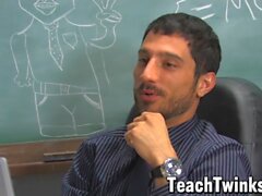 Teacher Harry Cox anal fucks young student Jason Alcok