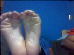 Straight guys feet on webcam #315
