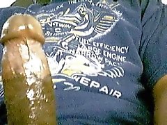 Thick Black Oily Cock jerking and cumming to thyk4blkdk