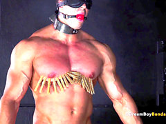 bulky Jock gimp dominated By Kinky Master With A Huge Cock - BDSM