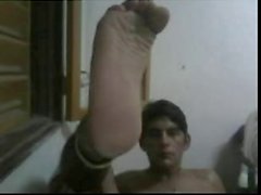 Straight guys feet on webcam #108