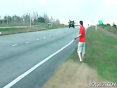 Gay sex with straight hitchhiker