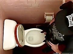 Gay clip of Unloading In The Toilet Bowl