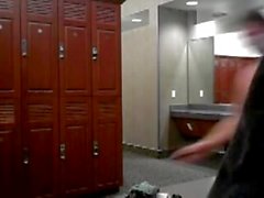 Horny daddy wanking in the locker room