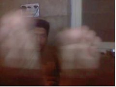 Straight guys feet on webcam #52