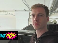 TWINK POP - Slim Guy Loses His Keys When A Stranger Comes & Offers Help In Exchange With His Cock