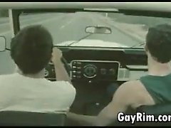 Vintage Blowjob In The Car Outdoors