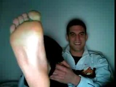 Straight guys feet on webcam #394