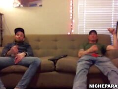 NICHE PARADE - Hidden Cam Footage Of Two Straight Guys Beating Off In My Hostel
