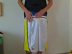 Sagging Adidas Basketballshorts and Satin Boxer