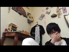 Cute Japanese guy sripand wank