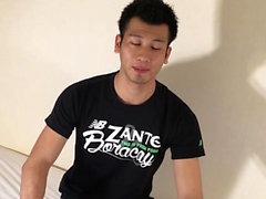 Japanese stud jerks off