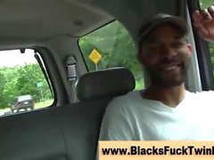 Amateur gay twink gets black cock