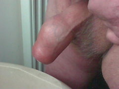 Piss video with 2 balls in foreskin