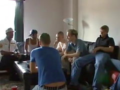 10 men doing strip poker watch them