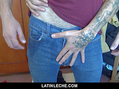 LatinLeche - torrid Latino hairy man Gets His taut Hole Double Penetrated