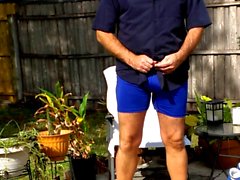 my sexy ciber daddy strips outside