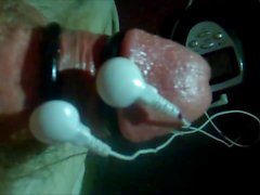 Hands free orgasm with cheap Chinese massager (electro